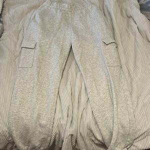 Light grey hollister cargo sweats